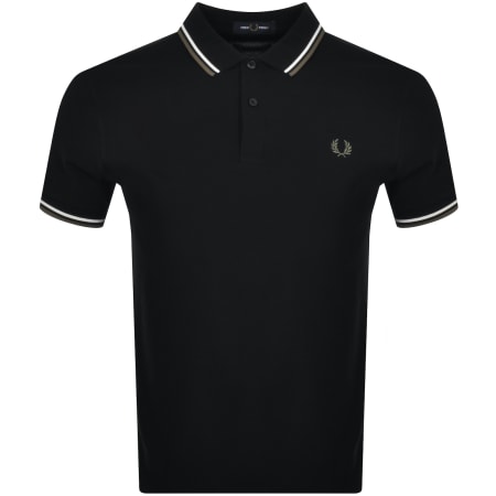 Fred Perry Quarter Zip Polo T Shirt Black | Mainline Menswear United States